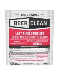 Diversey 90223 Beer Clean Last Rinse Sanitizer, 1/4oz packets (Case of 100)