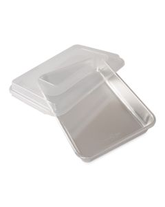 Nordic Ware 46603 Cake Pan w/ Storage Lid, 13.6"X9.8"X3.5", Aluminum