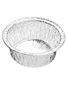 Coppice 2428PL 3.7"X2.7"X1.4" Round Foil Pie Tray, Silver (Case of 3,800)