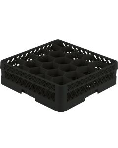 Vollrath TR11G-06 Full Size Glass Rack w/ 1 Ext, (20) Compartment, Black