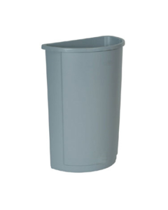 Rubbermaid FG352000GRAY unTouch 1/2 Round Waste Receptacle, 21 Gallon, Gray