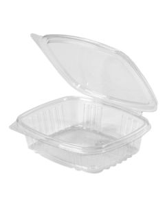 Genpak AD08 Hinged Deli Container, APET, 8oz, Clear (Case of 200 each)