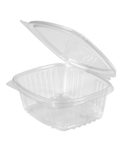 Genpak AD12 Hinged Deli Container, APET, 12oz, Clear (Case of 200)