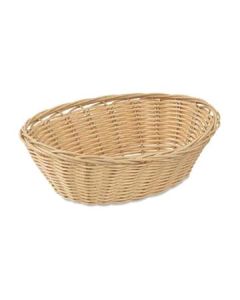 Boelter RBP-1 Plastic Rattan Oval Basket,  9"x6-1/4"x3"