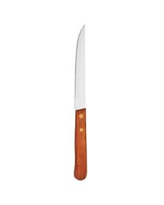 Boelter SK-740527 5" Pointed Tip Steak Knife w/ Wood Handle