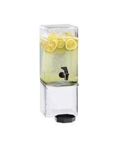 Cal-Mil 1112-1 1-1/2 Gallon Glass Square Beverage Dispenser