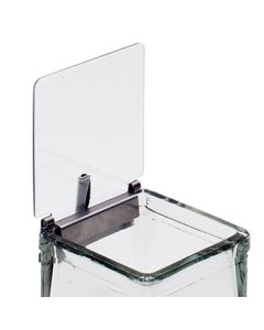 Cal-Mil 1811 Lid for 4" x 4" Glass Jars, Plastic Hinge