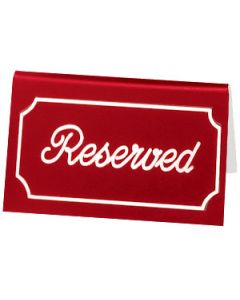 Cal-Mil 273-1 "Reserved" Red/White Engraved Message Tent