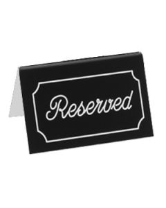 Cal-Mil 273-2 "Reserved" Black/White Engraved Message Tent