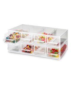 Cal-Mil 287 Clear Topping Dispenser With 8 Notched Drawers