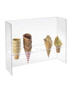 Cal-Mil 394 5-Hole Ice Cream Cone Holder w/ Guard, 20" x 4" x 16"H