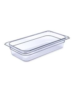 Carlisle 3066007 StorPlus Food Pan, 1/3 Size, 2-1/2" Deep, Clear
