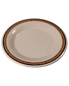 Carlisle 43013908 Durus® Melamine Wide Rim Dinner Plate, 9", Sierra on Sand