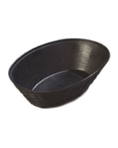 Carlisle 650403 Weavewear Oval Polypropylene Basket, 9", Black