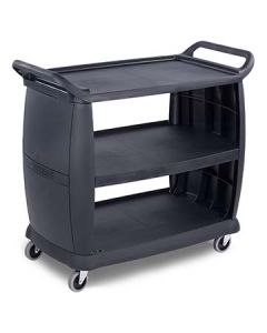 Carlisle CC224303 3-Shelf Busing and Transport Cart - 23" x 42" x 38"