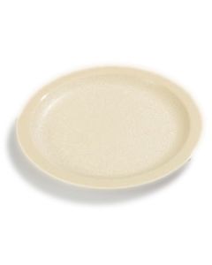 Carlisle PCD21025 Narrow Rim Plate, 10", Polycarbonate, Tan