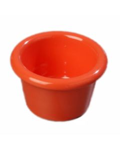 Carlisle S27552 1 1/2oz Smooth Melamine Ramekin, Sunset Orange