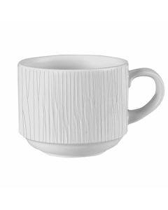 Churchill WHBALSC81, Bamboo Stackable Cup, 8oz, White