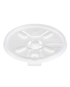 Dart 12FTLS Lift N Lock Slotted Translucent Plastic Lids (Case of 1000)