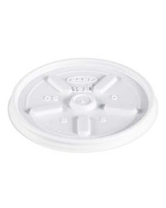 Dart 12JL Vented White Lids fit 12oz Series Cups (Case of 1000)