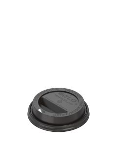 Solo TL38B2-0004 Plastic Dome Traveler Lid, Fits 8oz Cup, Black (Case of 1000)