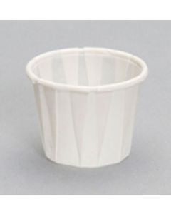 Genpak F100 1oz Paper Souffle Cup, White (Case of 5000)