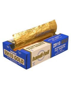 Handi-Foil 29110 9" x 10-3/4" Gold/Silver Pop-Up Interfolded Foil Sheets (Box of 200)