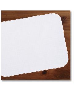 Hoffmaster TC32057 Embossed Scalloped Traymat, Paper, 13"X17", White (Case of 1000)