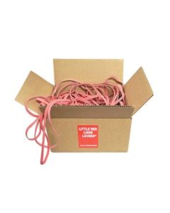 J-Line 100-0915 Rubber Bands for 55 Gallon Can Liners, Red (Case of 144)