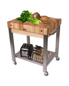 John Boos Cucina Technica End Grain Maple Cart, 30" x 24"