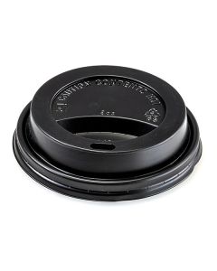 Greenpacks 1220LIDBLK Plastic Dome Lid Fits 12-20oz Groove Cup, Black (Case of 1000)