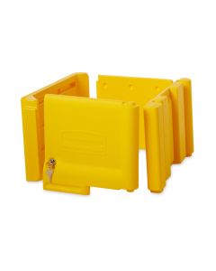 Rubbermaid FG618100YEL Locking Cabinet for Cleaning Cart, Yellow