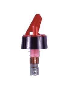 Spill-Stop 399-25 Posi-Por Pourer, 1-1/8oz, Red w/ Black Collar