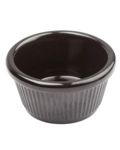 Winco RFM-2K Plastic Fluted Ramekin, 2oz, Black