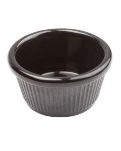 Winco RFM-4K Plastic Fluted Ramekin, 4oz, Black