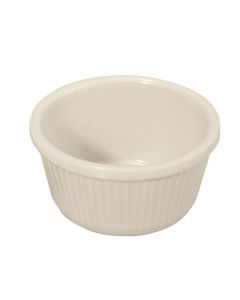 Winco RFM-4B Plastic Fluted Ramekin, 4oz, Bone