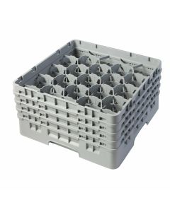 Cambro 20S800151 Full Size 20 Compartment Glass Rack w/ 4 Extensions, Gray