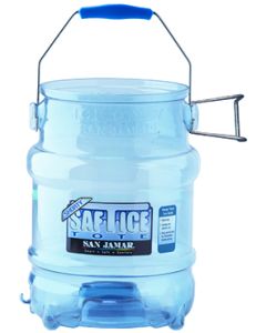 San Jamar SI6100 Saf-T-Ice Shorty Ice Tote, 5 Gallons