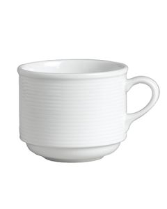 Steelite 6300P186 Rene Ozorio Aura 8 oz White Stackable Cup (Case of 24)