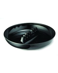 Tablecraft 341B-1 Black Round Ashtray (Case of 12)