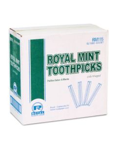 AmerCare Royal RM115 Individually Wrapped Mint Toothpicks (Pack of 1000)