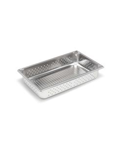 Vollrath 30043 Super Pan V Steam Table Pan, Full-Size, 4" Deep, Perforated, Stainless Steel