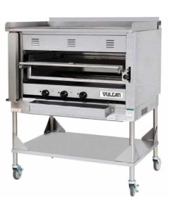 Vulcan VST3B Heavy Duty 36" Chophouse Broiler with Griddle Top and Stand