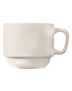 World Tableware 840-116-101 Porcelana Stackable Cup, 7oz, Bright White (Case of 36)