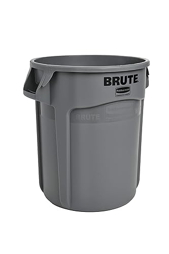 Rubbermaid FG261000GRAY Brute Waste Receptacle, 10 Gallon, Gray