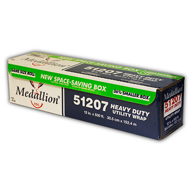 Handi-Foil 51207 Medallion Heavy Duty Foodservice Foil Roll, 12"X500'