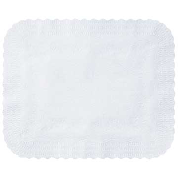 Hoffmaster 410202 Scalloped Traymat, Paper, 14"X19-1/8", White (Case of 1000)