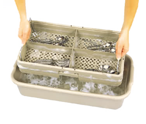 Vollrath 1303 Flatware Rack 4-Compartment w/Soak Tub