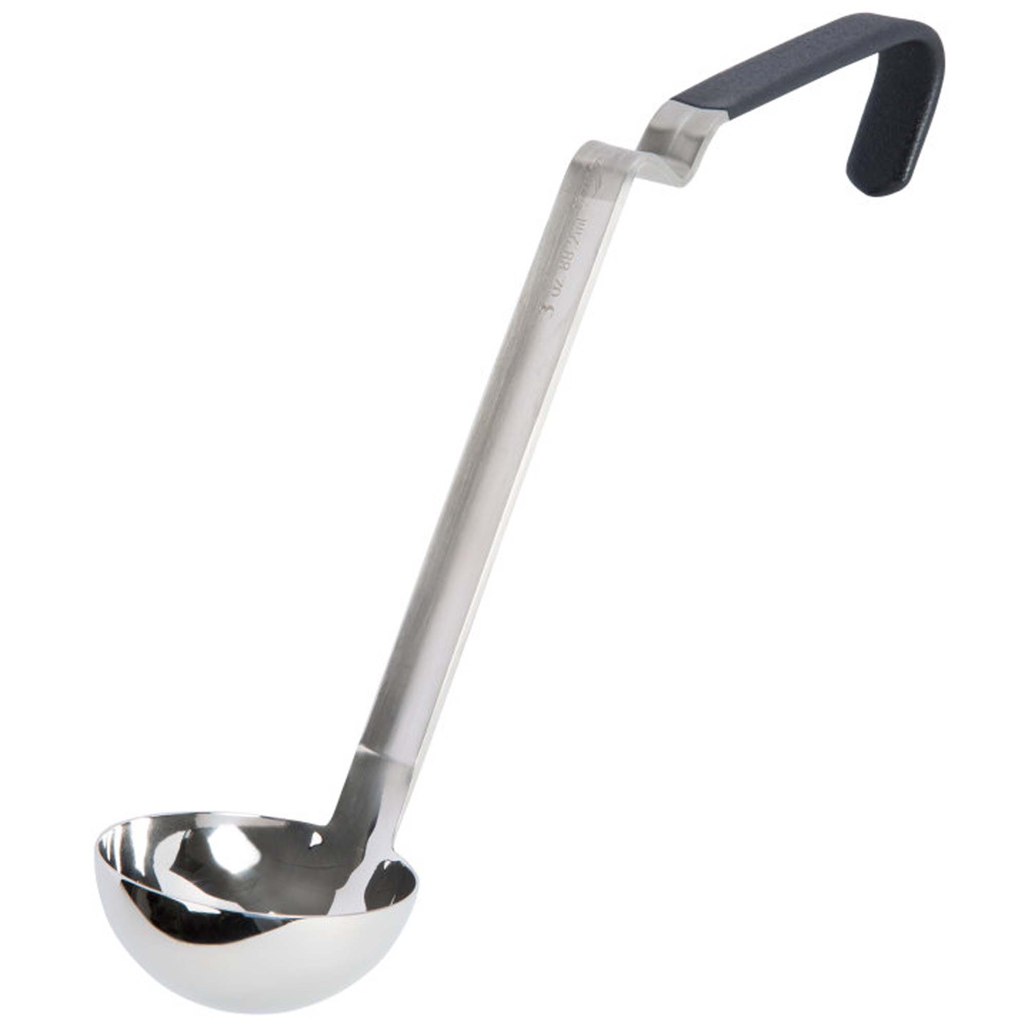 Vollrath 4980322 One-Piece Ergogrip Ladle, 3oz, Kool-Touch Handle, Black