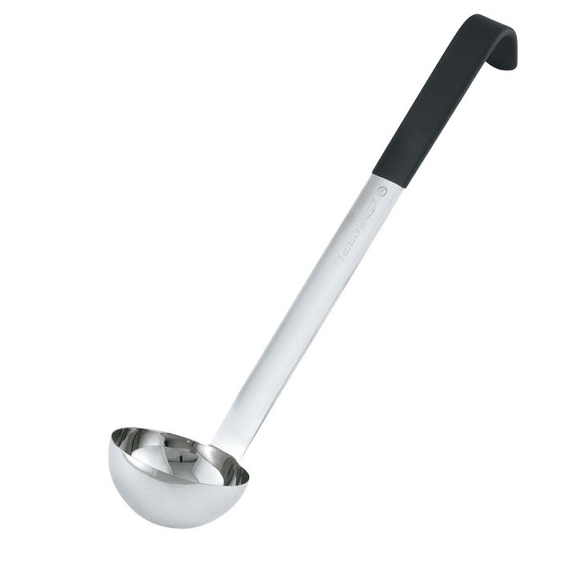 Vollrath 4980420 One-Piece Heavy Duty Ladle, 4oz, Kool Touch Handle, Black